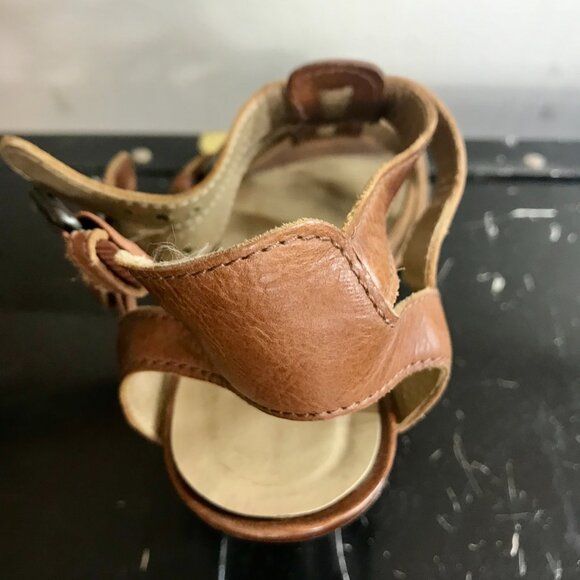 Stuart Weitzman Women's Leather Strappy Shoes Sandals Brown High Heels Size 7 M - Picture 5 of 9